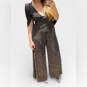 Talbot Runhof Metallic Wide-Leg Jumpsuit – Luxury Designer Evening Wear